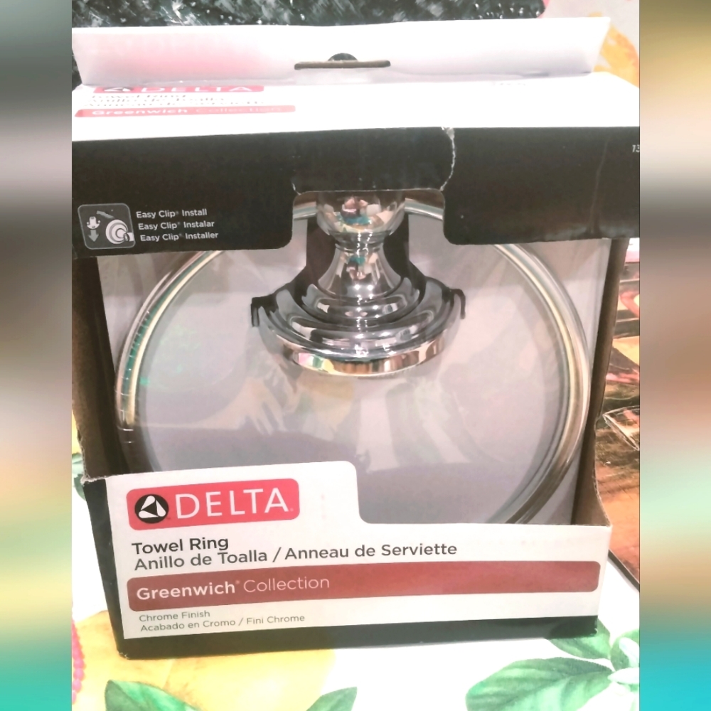 Delta chrome towel ring